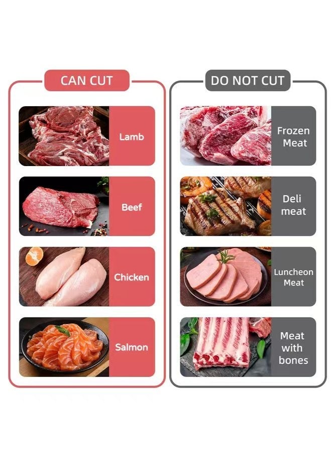 SHABILI Manual Meat Slicer for Home Cooks, ABS+Stainless Steel Meat Cutter with Safe Grip, Adjustable Thickness Meat Cleavers for Slicing Pork Beef Chicken, Manual Meat Cutter for Kitchen Cooking (Black) - Image 3